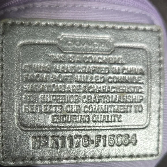 Coach Silver Pebbled Leather Duffle Hobo Bag - Picture 7 of 16